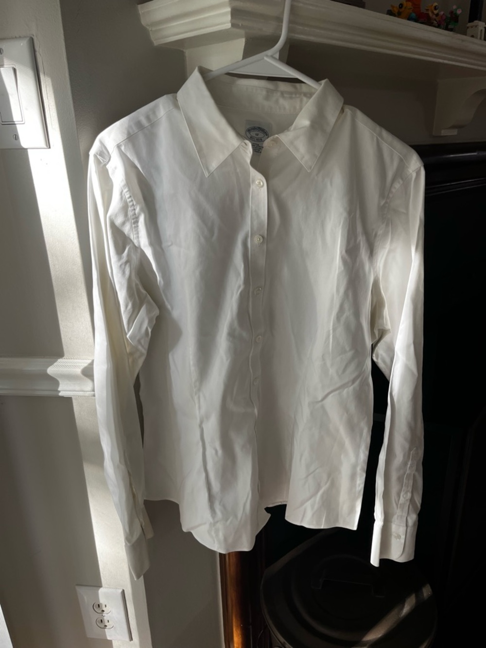 Brooks Brothers White Cotton Button-Down Shirt